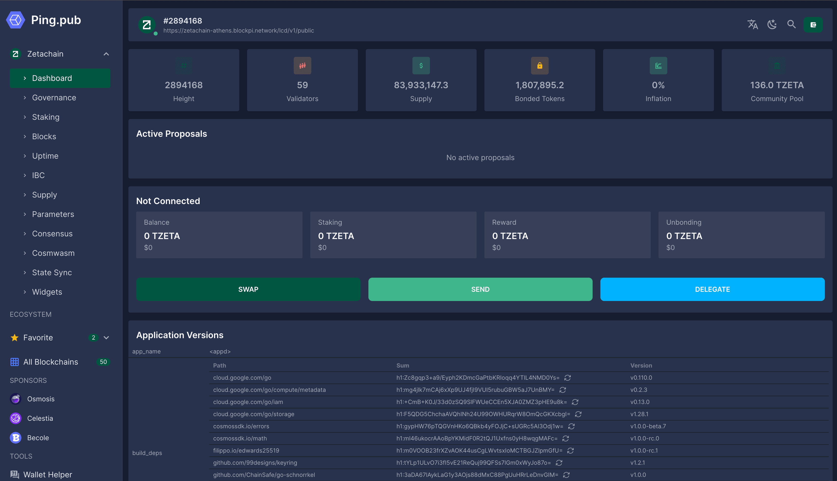 Ping Pub - Dashboard